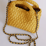 [BC Bags] Yellow Woven Small Tote - The Pink Pineapple 850