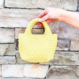 [BC Bags] Yellow Woven Small Tote - The Pink Pineapple 850