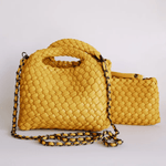 [BC Bags] Yellow Woven Small Tote - The Pink Pineapple 850
