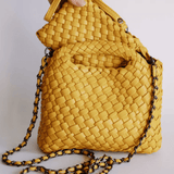 [BC Bags] Yellow Woven Small Tote - The Pink Pineapple 850