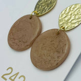Evening Chic Gold Taupe Earrings