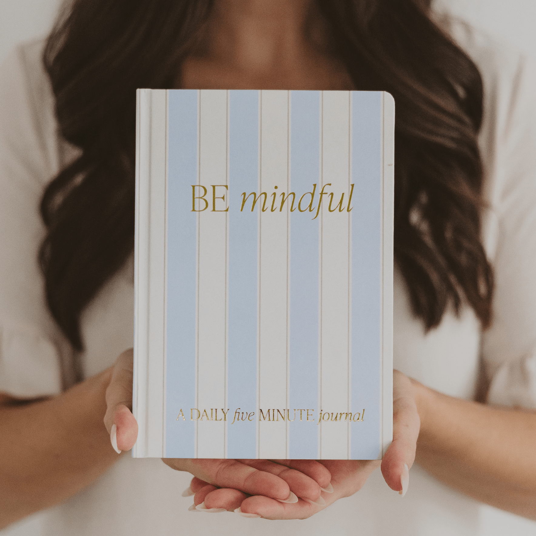 Be Mindful Prompted Striped Journal - The Pink Pineapple 850