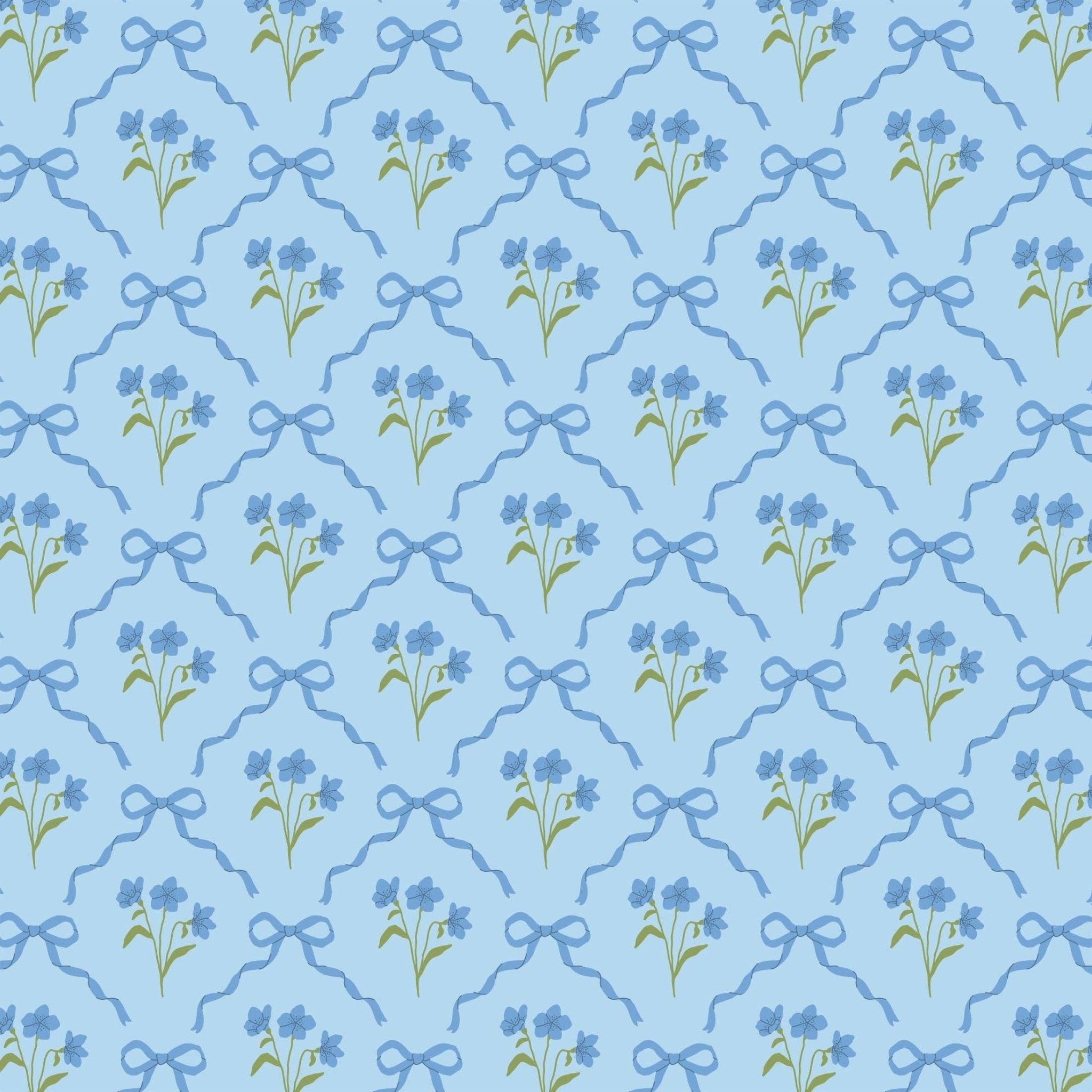 Beau Bottle Blue Bows and Blossoms - Prosecco Collection - The Pink Pineapple 850