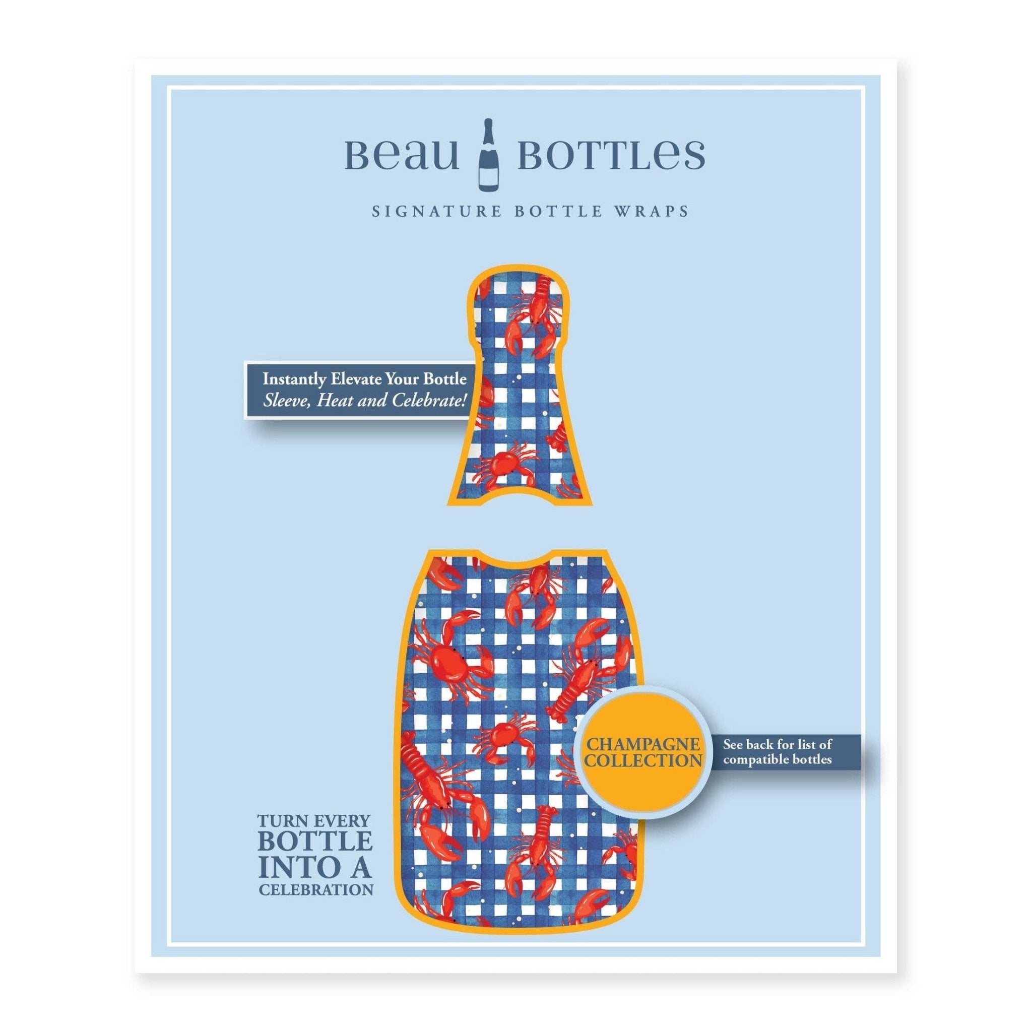 Beau Bottles New England Lobster Party - Champagne Collection - The Pink Pineapple 850
