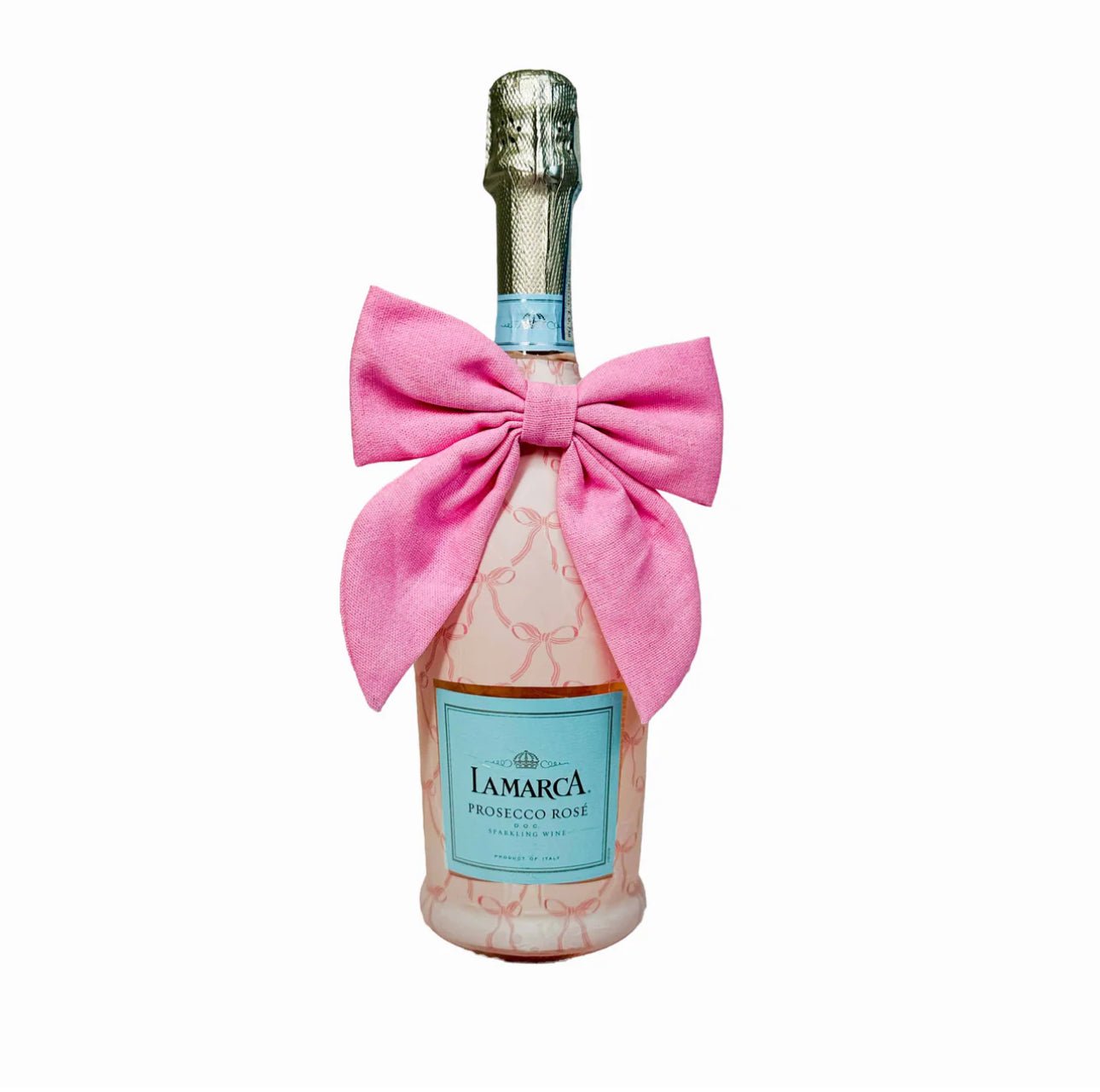 [Beau Bottles] Pink Linen Bottle Bow - The Pink Pineapple 850