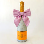 [Beau Bottles] Pink Linen Bottle Bow - The Pink Pineapple 850