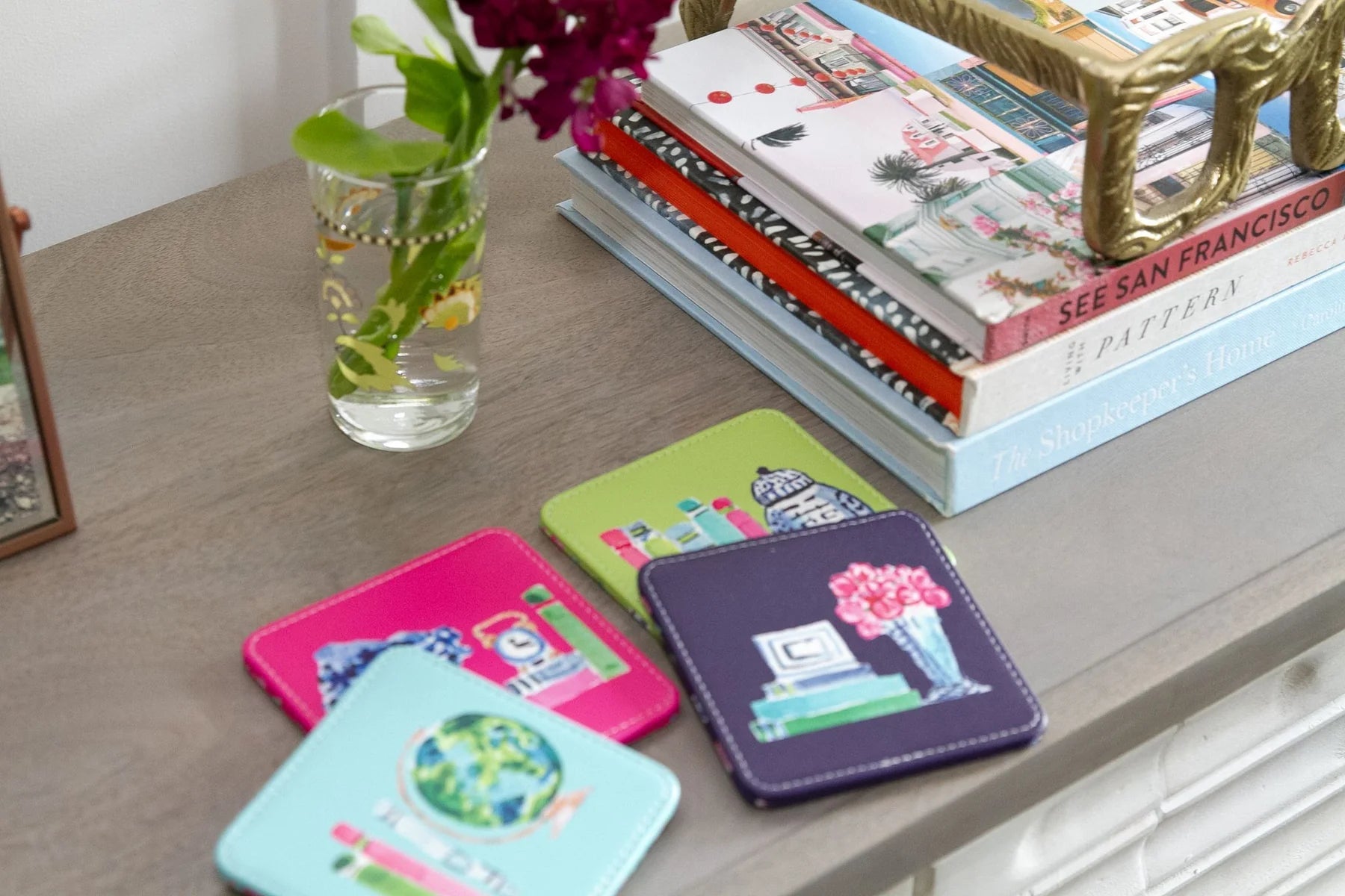 Believe in Your(shelf) Coaster Set - The Pink Pineapple 850