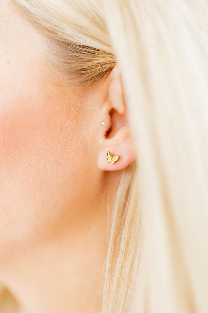 Bella Butterfly Stud Earrings - The Pink Pineapple 850