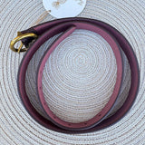 Bella Chocolate Suede Belt with Brass Circle Buckle - The Pink Pineapple 850