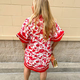 Berry Sweetheart Bloom Mini Dress - The Pink Pineapple 850