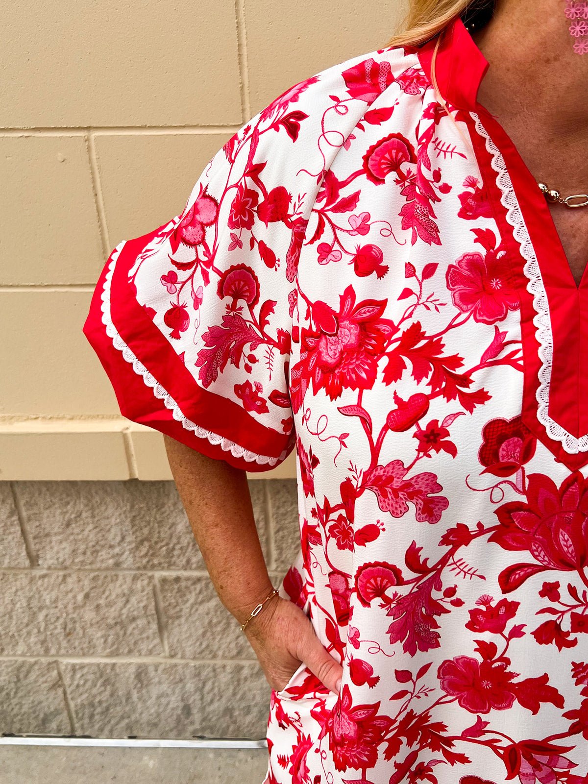 Berry Sweetheart Bloom Mini Dress - The Pink Pineapple 850