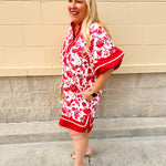 Berry Sweetheart Bloom Mini Dress - The Pink Pineapple 850