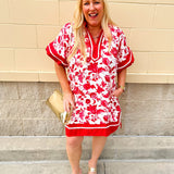 Berry Sweetheart Bloom Mini Dress - The Pink Pineapple 850