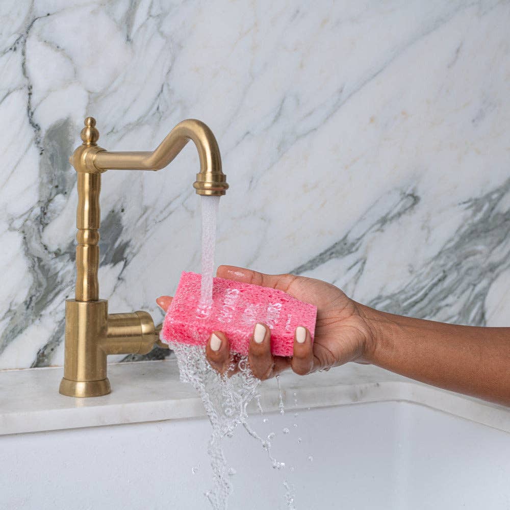 Biodegradable Pop - Up Sponge - Less Chores More Pours - The Pink Pineapple 850