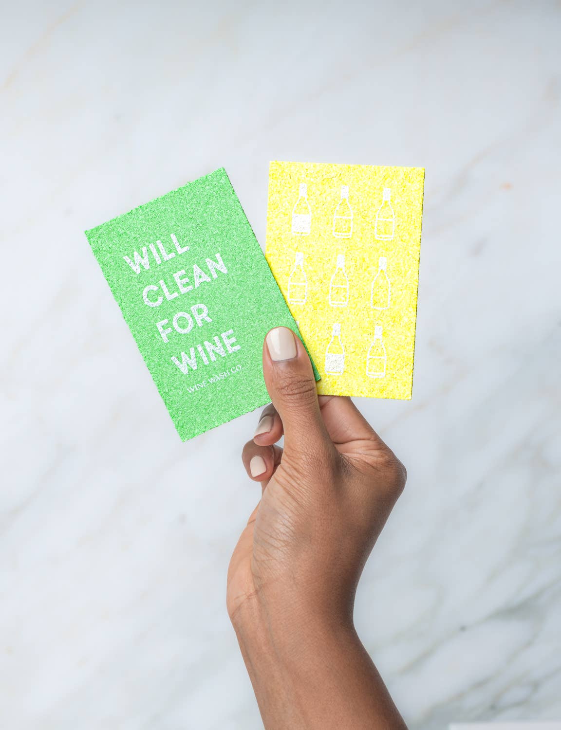 Biodegradable Pop - Up Sponge Set - Will Clean for Wine - The Pink Pineapple 850