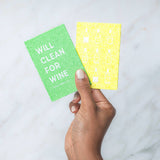 Biodegradable Pop - Up Sponge Set - Will Clean for Wine - The Pink Pineapple 850