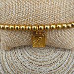 Bird Bam 24K Plated Ball Bead Stretch Bracelet - The Pink Pineapple 850