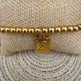 Bird Bam 24K Plated Ball Bead Stretch Bracelet - The Pink Pineapple 850