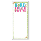 Bird Bam Green Bamboo Mahjong Icons Skinny Pad - The Pink Pineapple 850