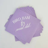 Bird Bam Social Club Purple Hostess Napkins - The Pink Pineapple 850