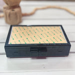 Black Marble Needlepoint Acrylic Box Clutch - The Pink Pineapple 850