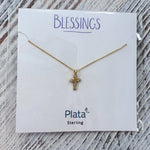 Blessings Gemstone Cross Necklace - The Pink Pineapple 850
