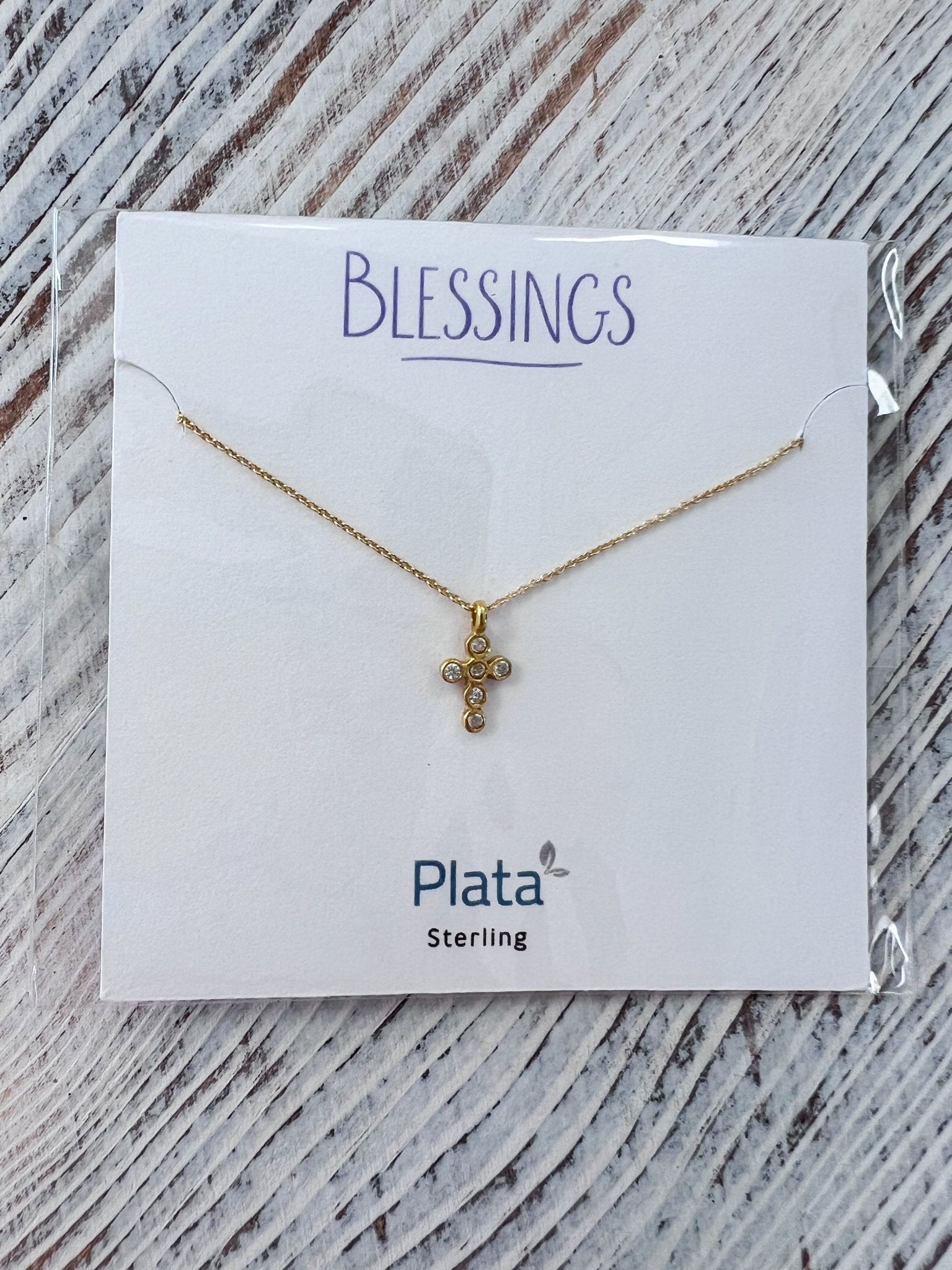Blessings Gemstone Cross Necklace - The Pink Pineapple 850