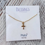 Blessings Gothic Style Cross Necklace - The Pink Pineapple 850