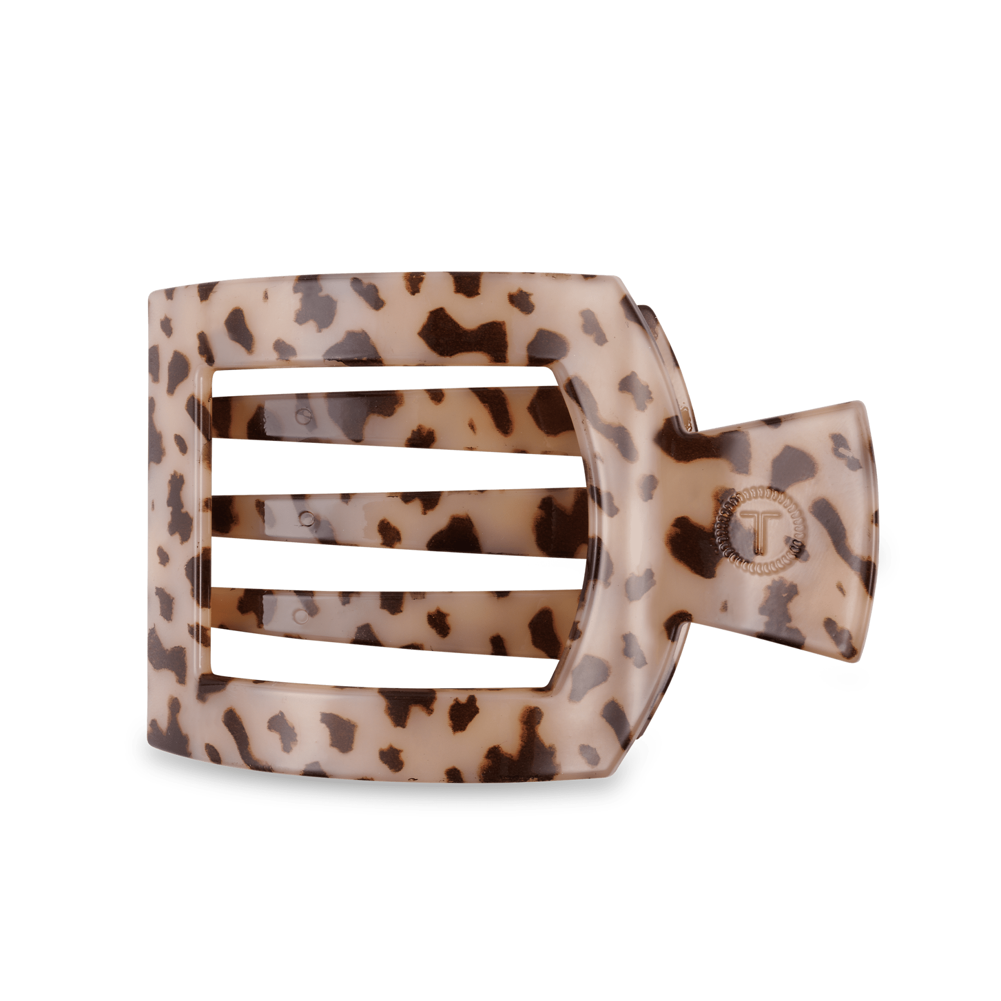 Blonde Tortoise Large Flat Square Clip - The Pink Pineapple 850