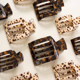 Blonde Tortoise Large Flat Square Clip - The Pink Pineapple 850