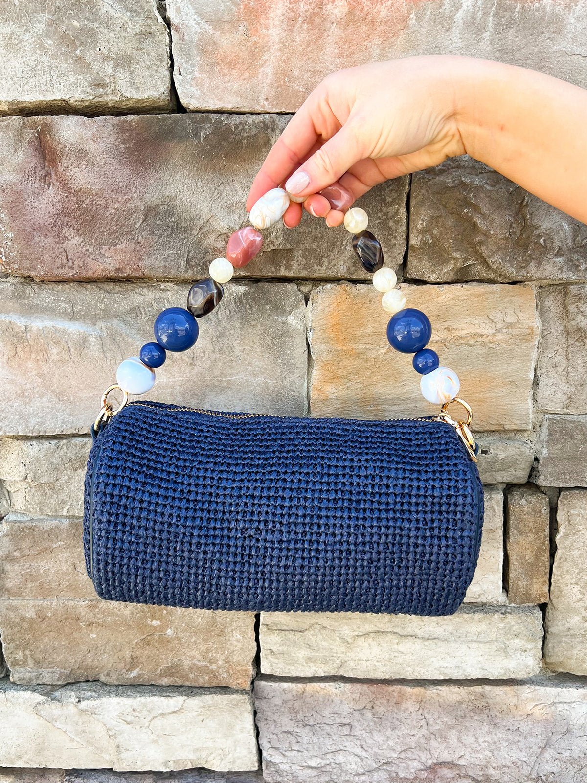 Bloom Belle Beaded Barrel Clutch - The Pink Pineapple 850