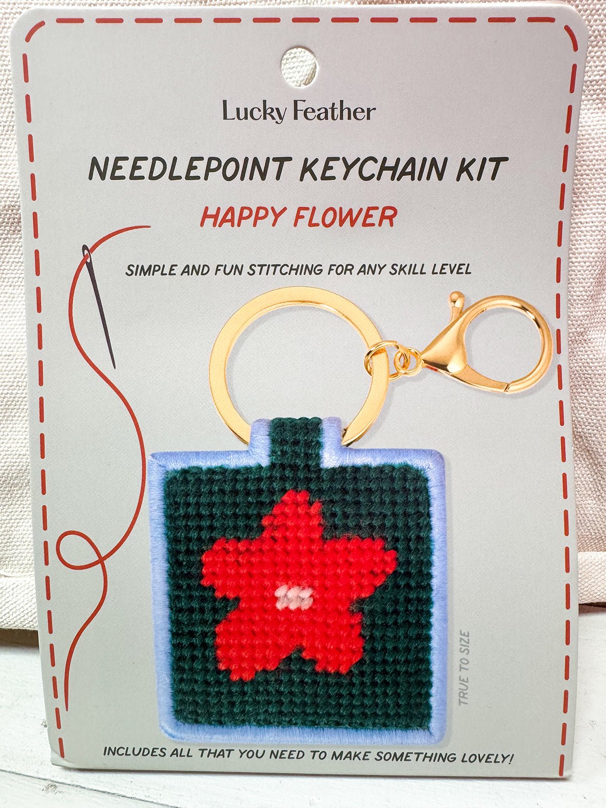 Bloom & Carry Needlepoint Keychain Kit - The Pink Pineapple 850