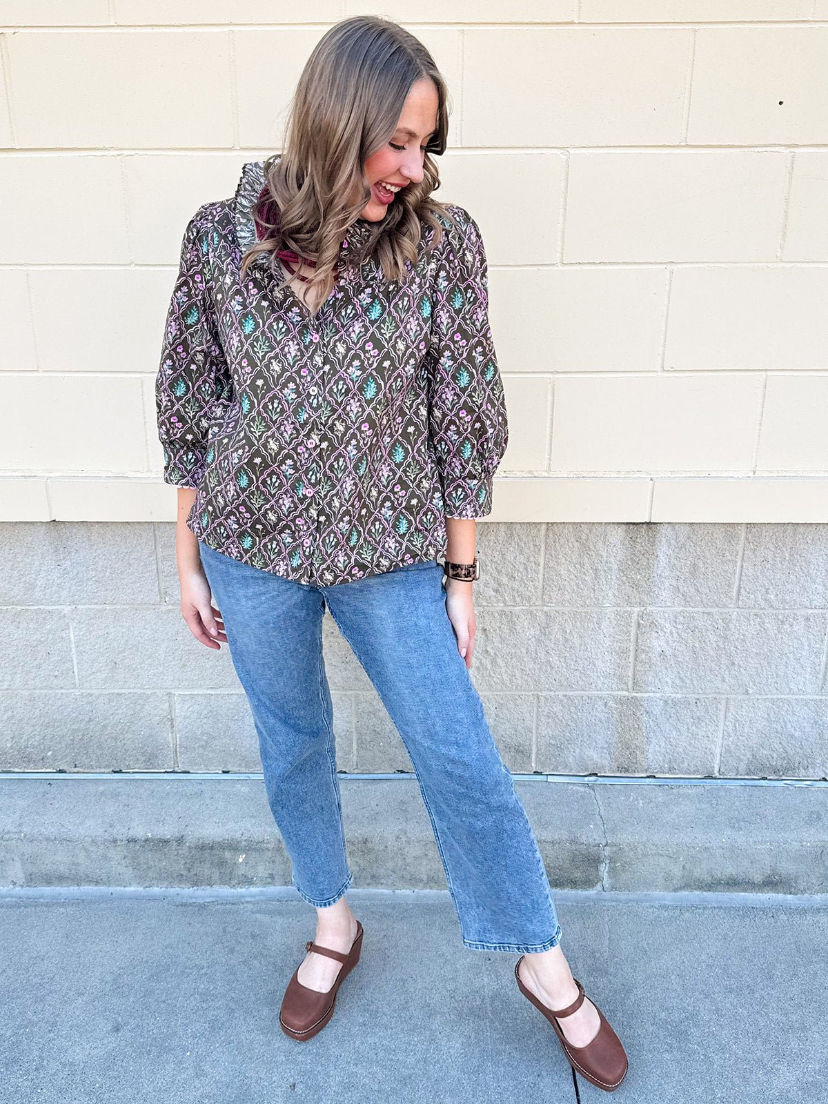 Blooming Trellis Blouse - The Pink Pineapple 850