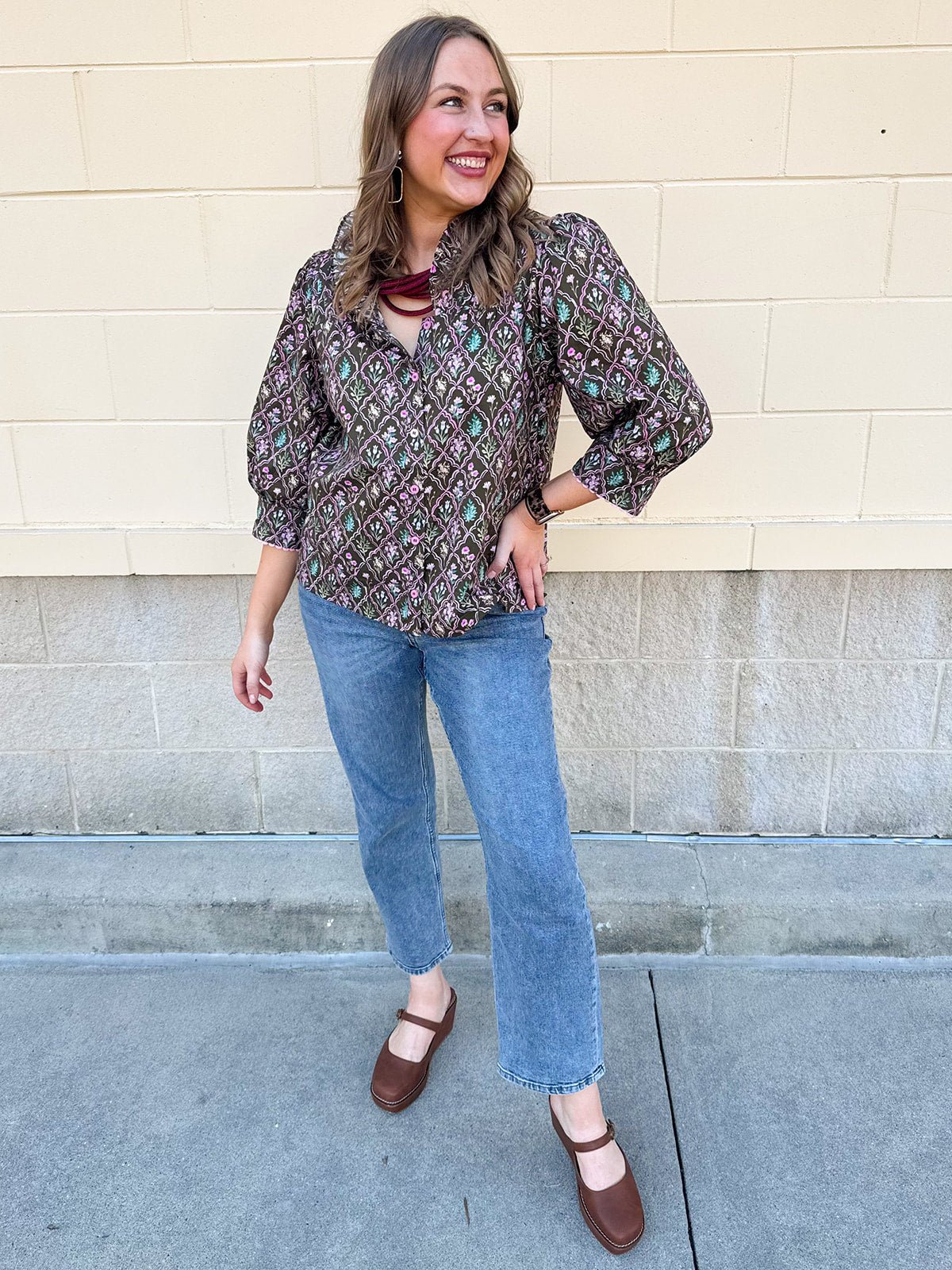 Blooming Trellis Blouse - The Pink Pineapple 850