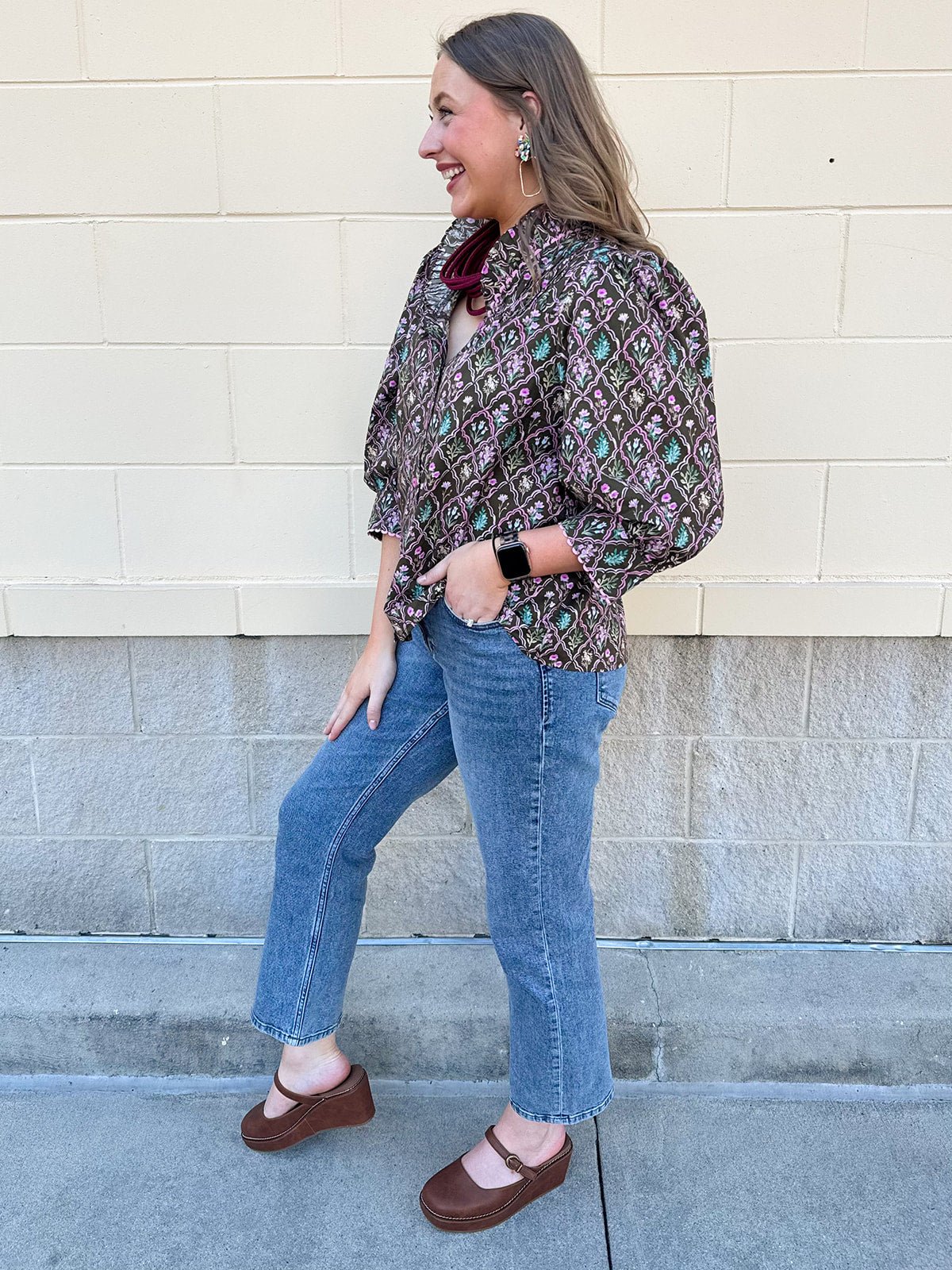 Blooming Trellis Blouse - The Pink Pineapple 850