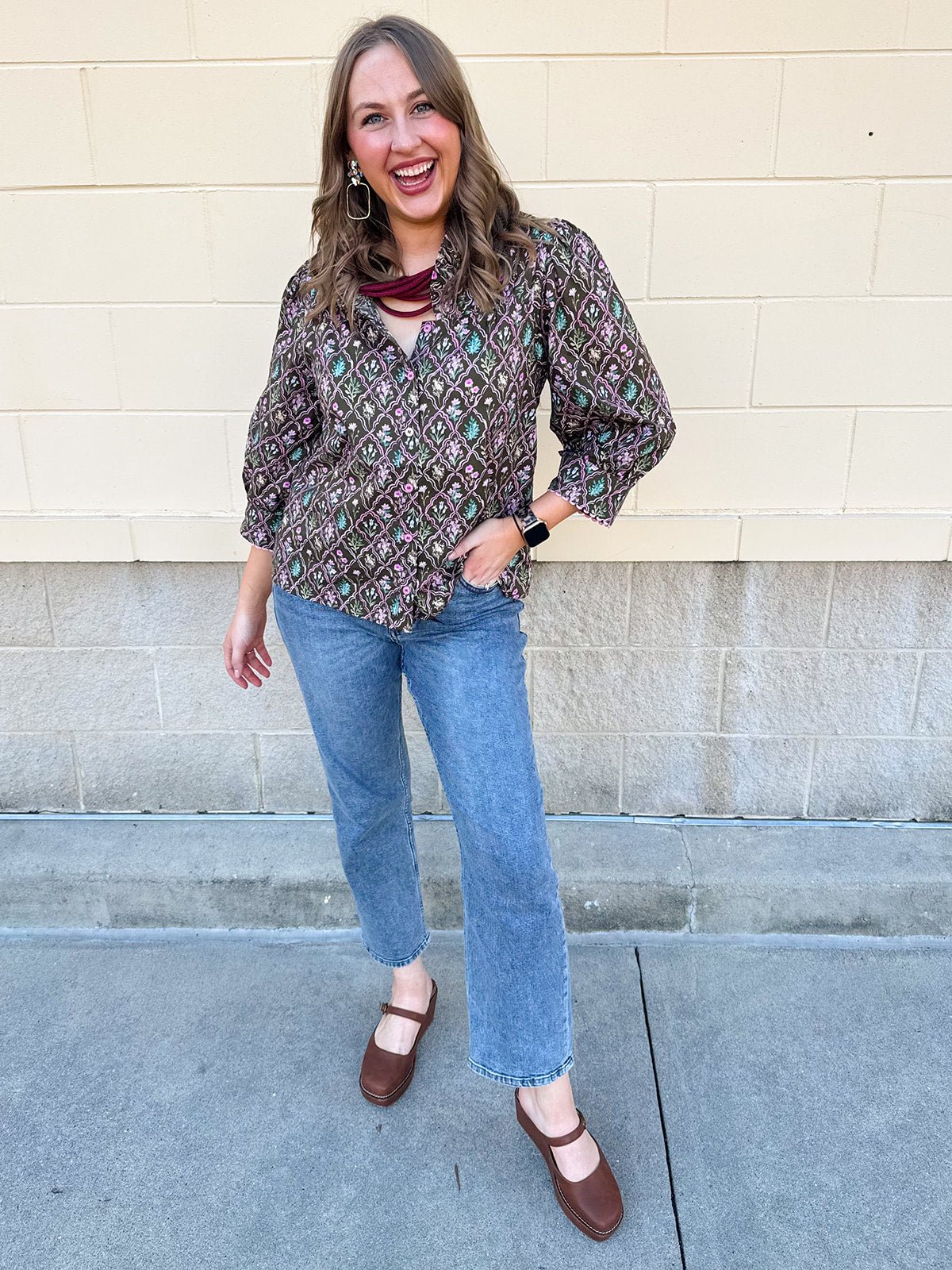 Blooming Trellis Blouse - The Pink Pineapple 850