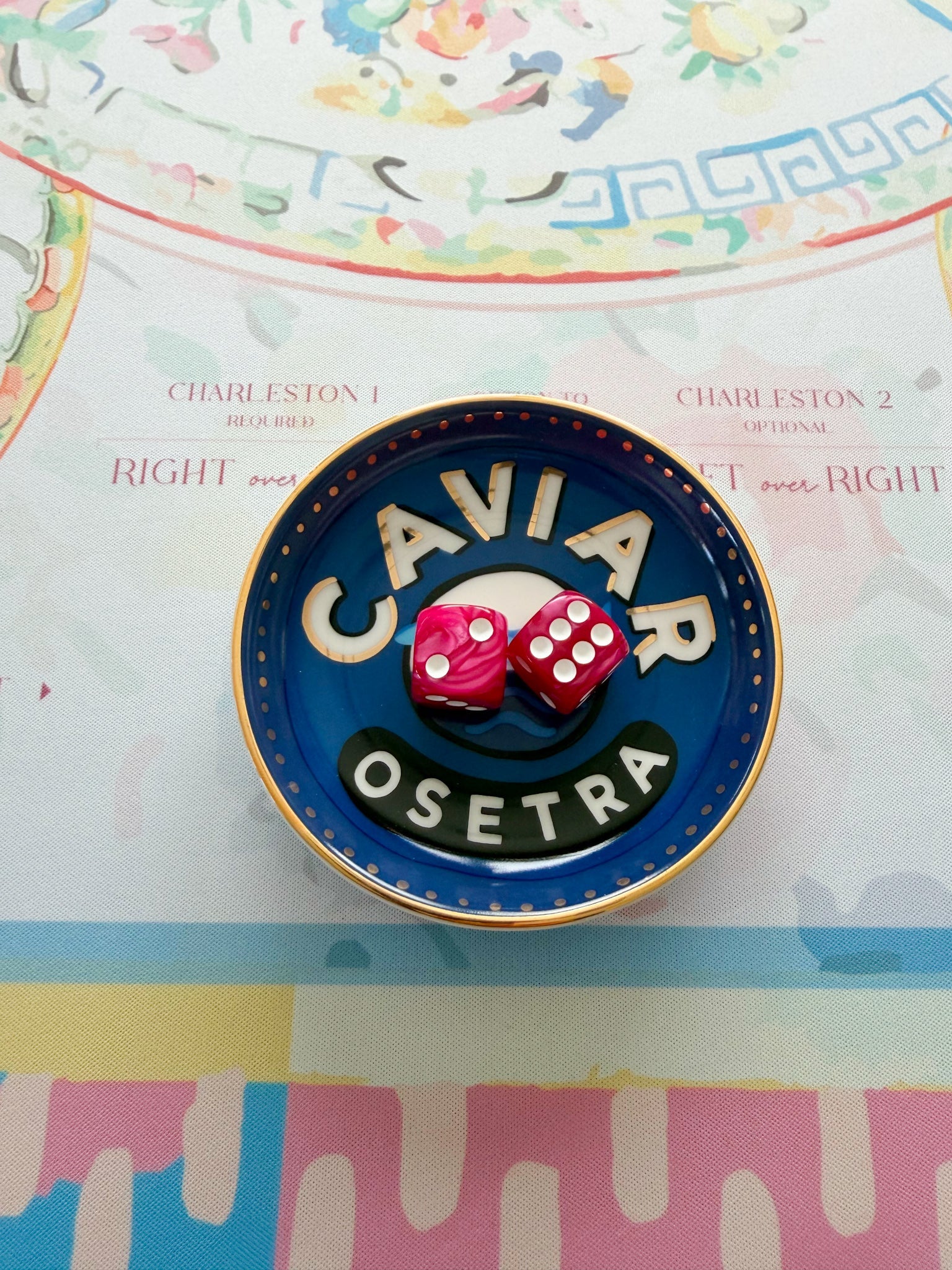 Blue Caviar Dice Catchall - The Pink Pineapple 850