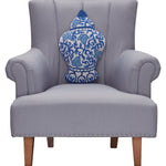 Blue Chinoiserie Vase Hook Pillow - The Pink Pineapple 850
