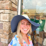 Blue Color Block Fedora - The Pink Pineapple 850