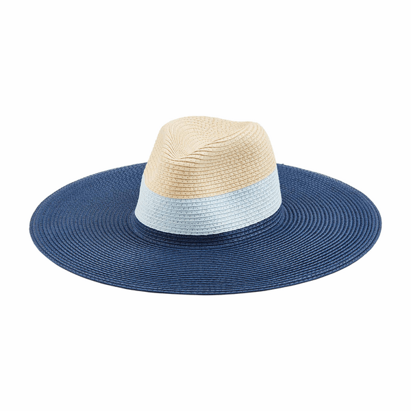 Blue Color Block Fedora - The Pink Pineapple 850