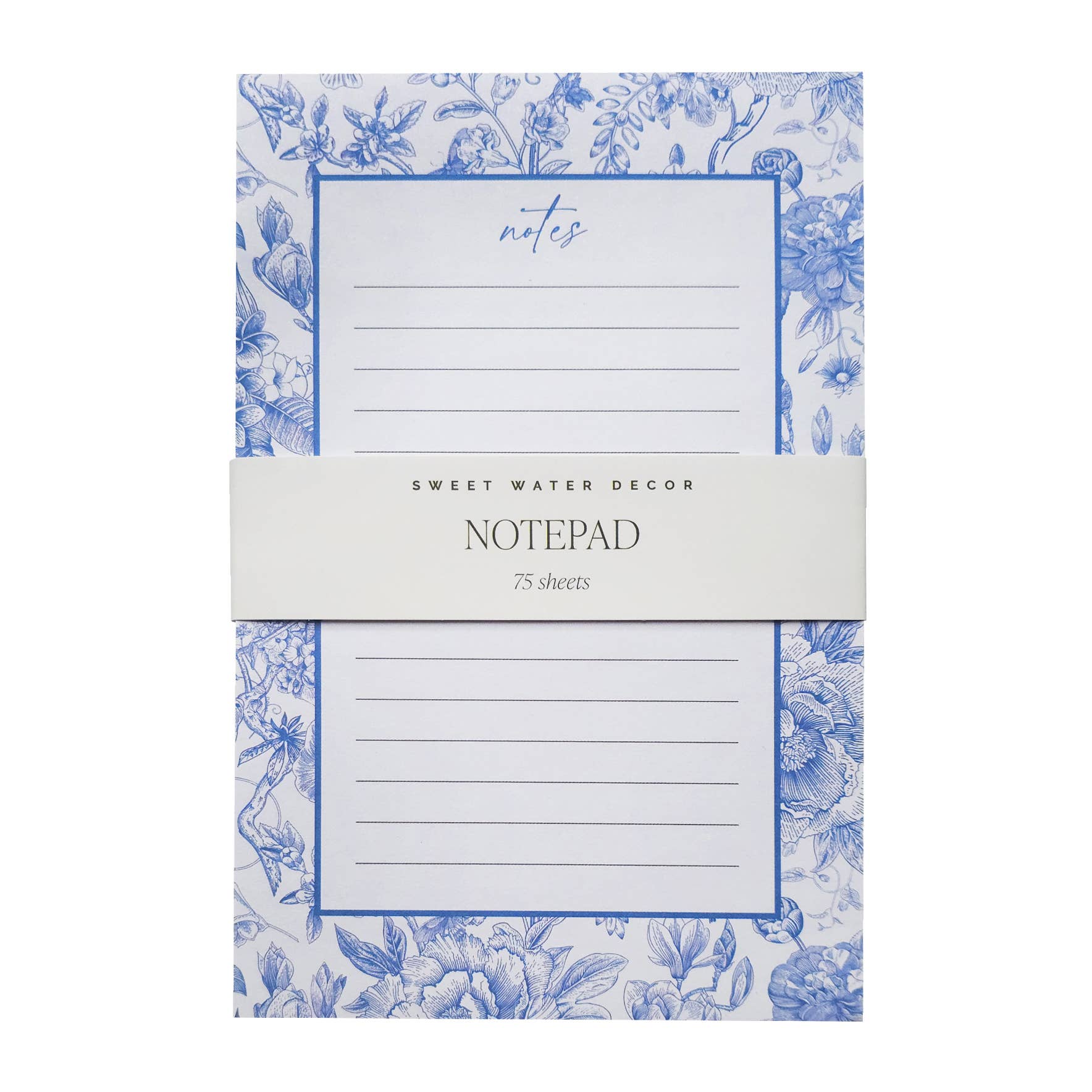 Blue Delft Notepad - The Pink Pineapple 850