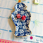 Blue Floral Ginger Jar Dice Catchall - The Pink Pineapple 850