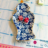 Blue Floral Ginger Jar Dice Catchall - The Pink Pineapple 850