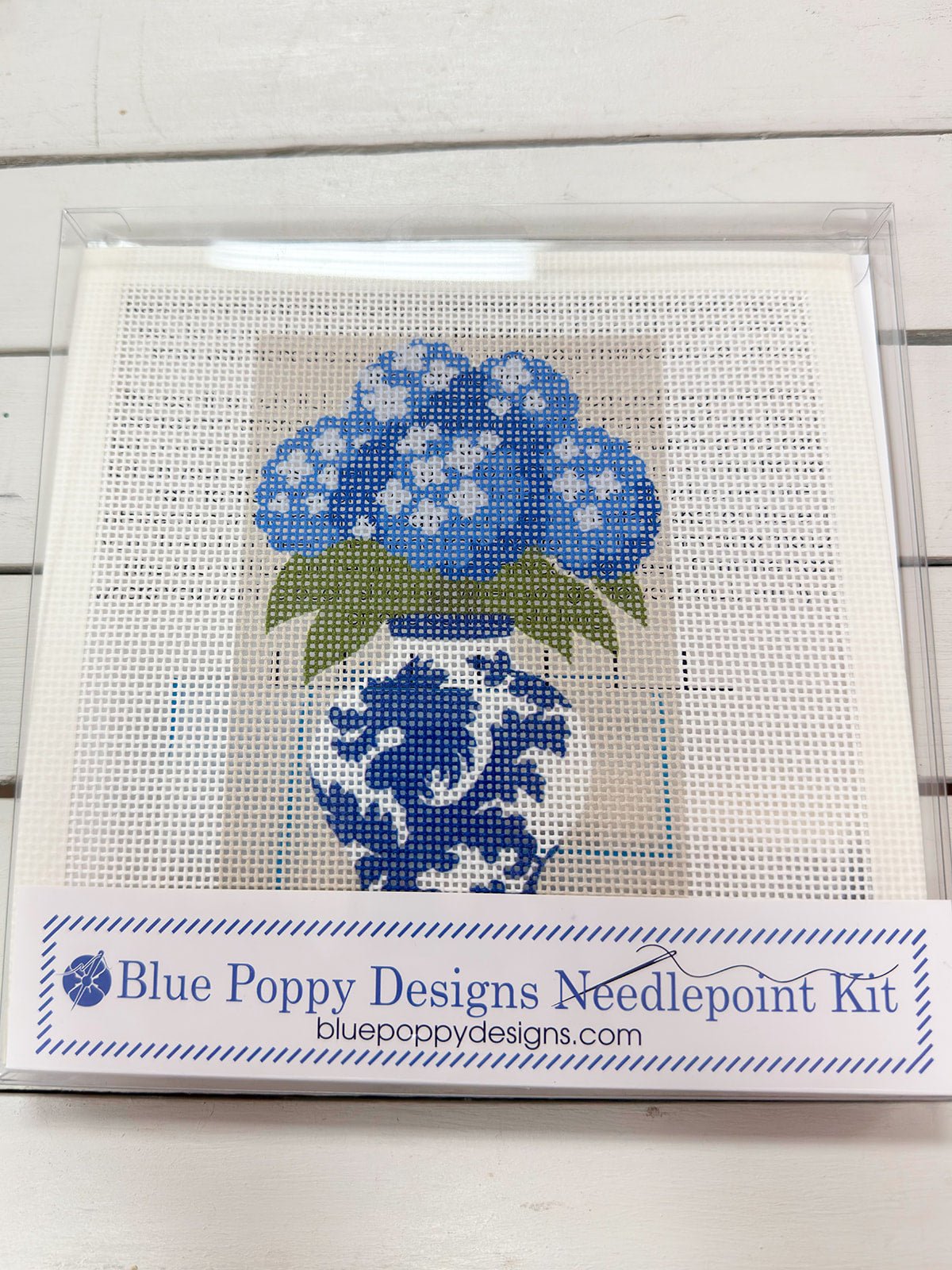Blue Garden Chinoiserie Needlepoint Kit - The Pink Pineapple 850