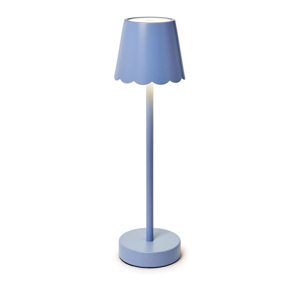 Blue Glow Scalloped Rechargeable Table Lamp - The Pink Pineapple 850
