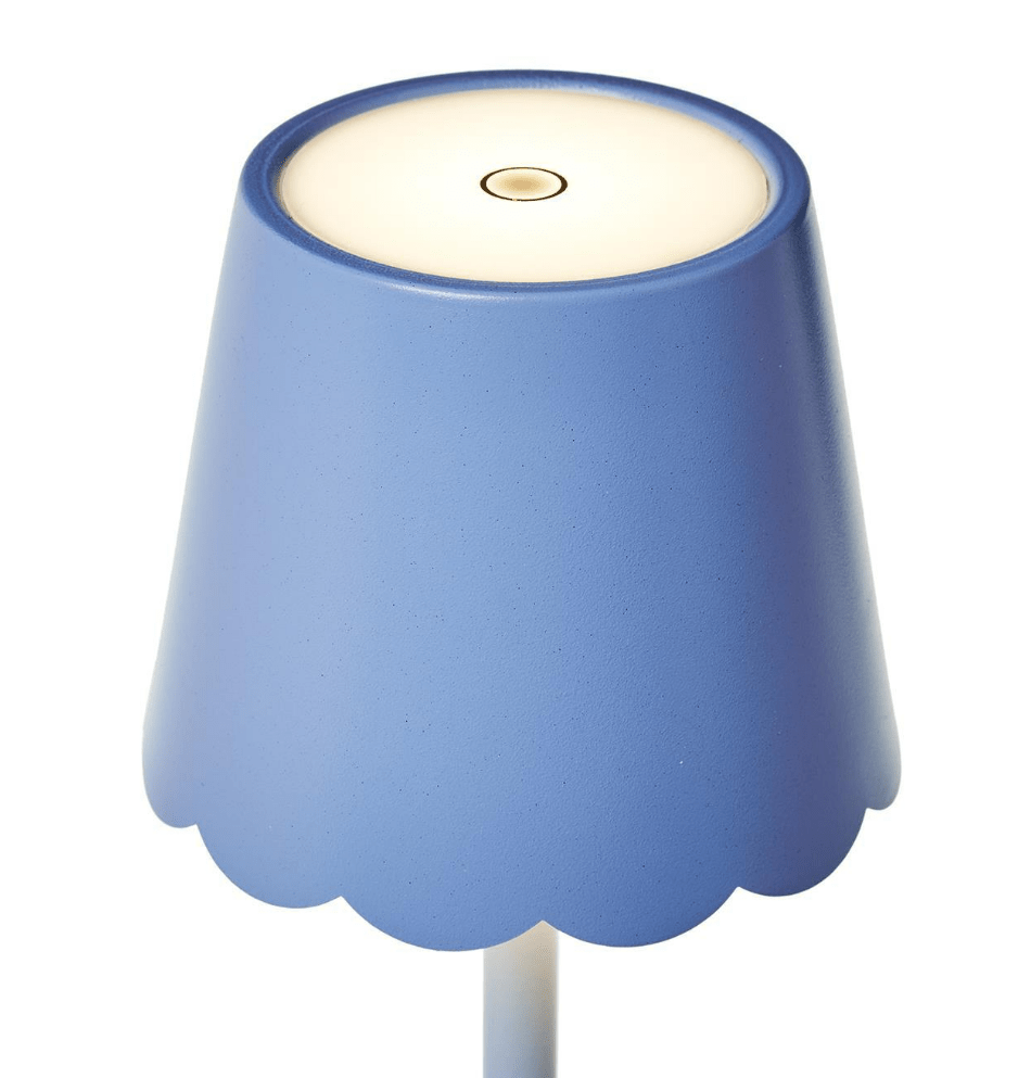 Blue Glow Scalloped Rechargeable Table Lamp - The Pink Pineapple 850