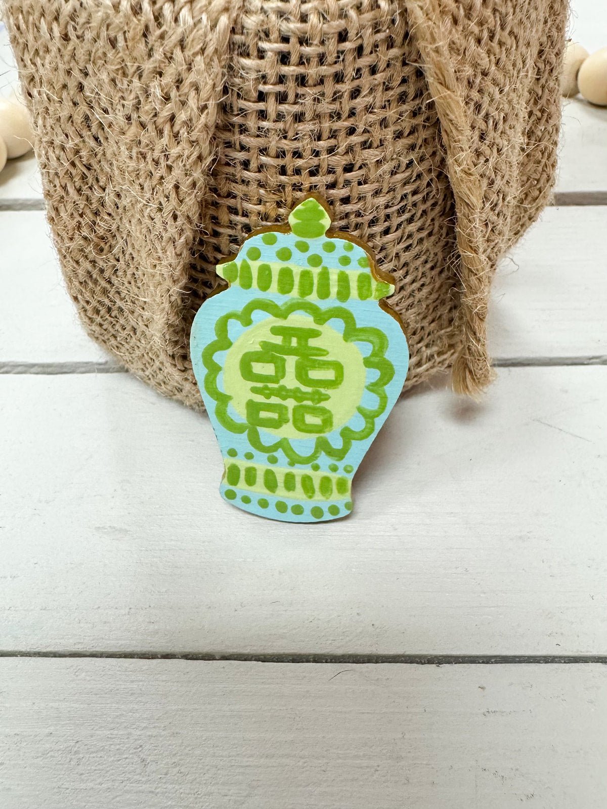 Blue & Green Ginger Jar Needle Minder - The Pink Pineapple 850