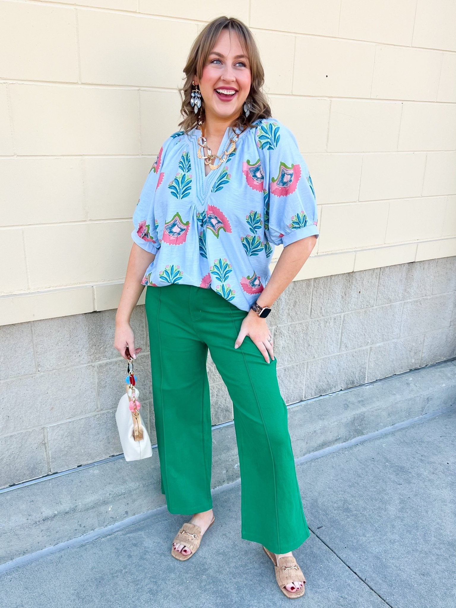 Blue Haven Breeze Blouse - The Pink Pineapple 850