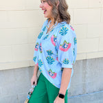 Blue Haven Breeze Blouse - The Pink Pineapple 850