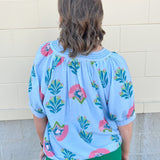 Blue Haven Breeze Blouse - The Pink Pineapple 850